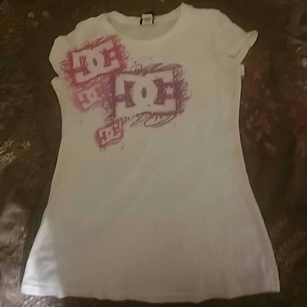 DC white t-shirt.